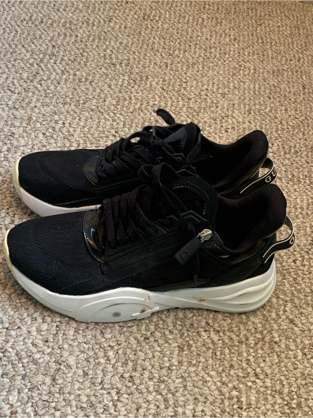 Guess Black Sneakers with White Soles